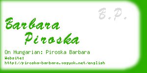 barbara piroska business card